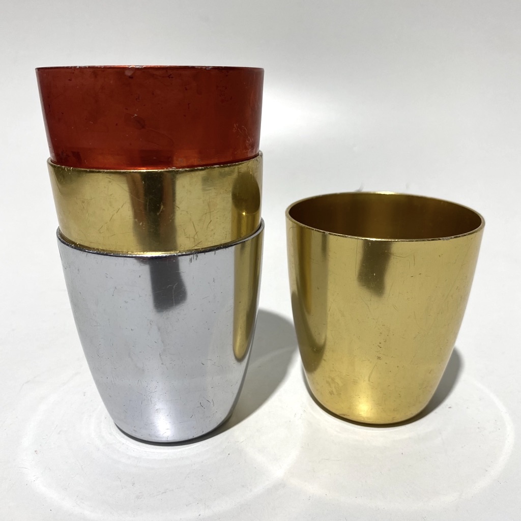 PICNICWARE, Cup - Gold Silver Red Anodised